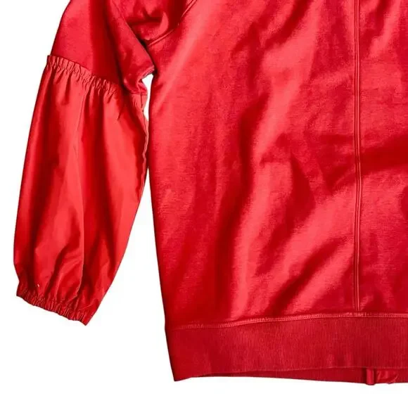 Athleta Women’s Sz M Red On My Way Triumph Full Zip Hoodie Sweatshirt Jacket - Picture 11 of 15